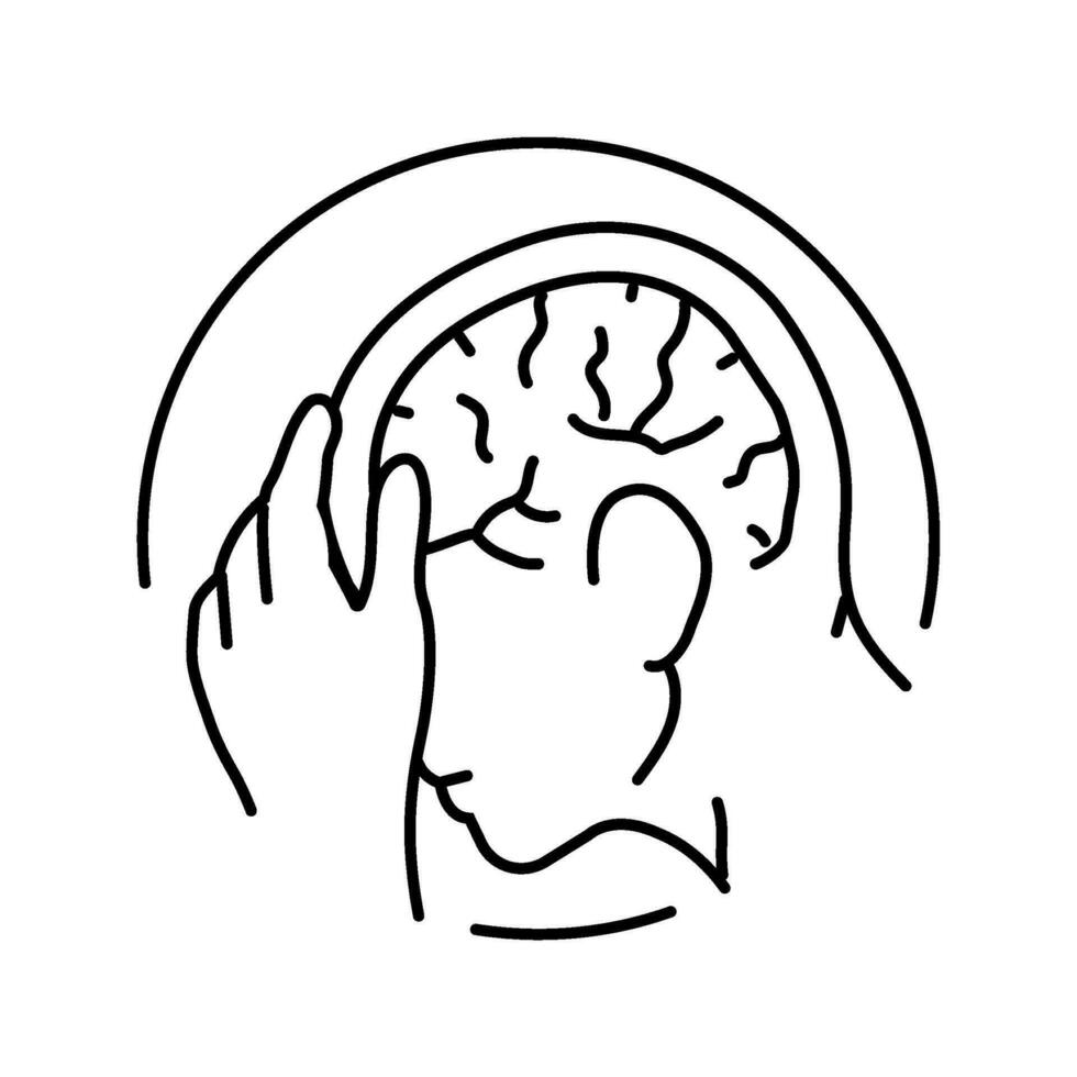 neurologique troubles ligne icône vecteur illustration