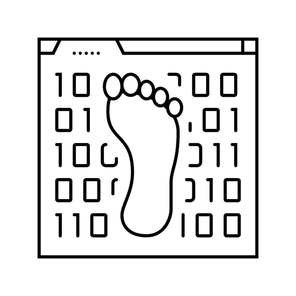 numérique empreinte Harcèlement sur internet ligne icône vecteur illustration