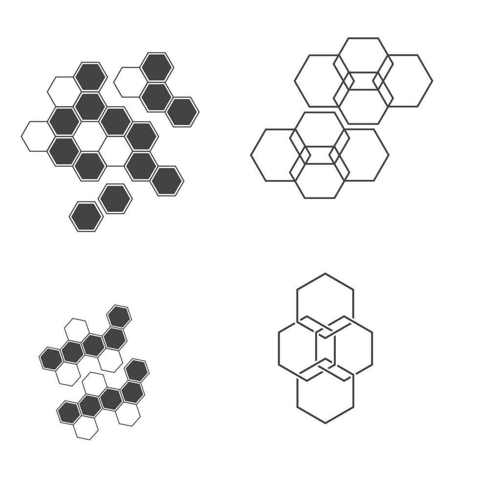 illustration du logo en nid d'abeille vecteur