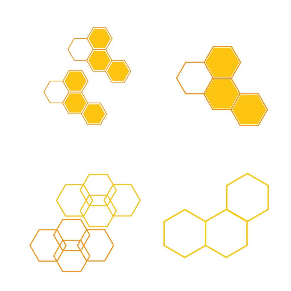 illustration du logo en nid d'abeille vecteur