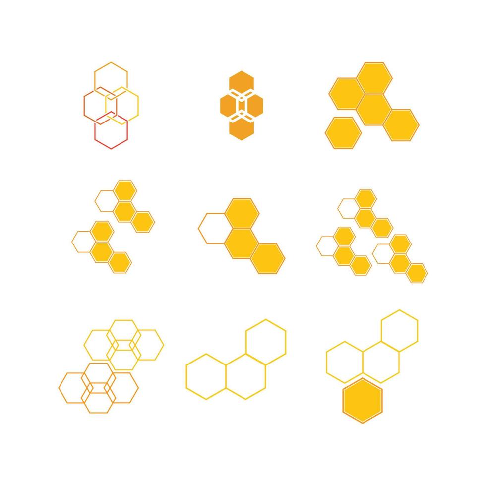 illustration du logo en nid d'abeille vecteur