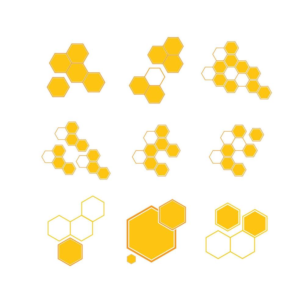 illustration du logo en nid d'abeille vecteur
