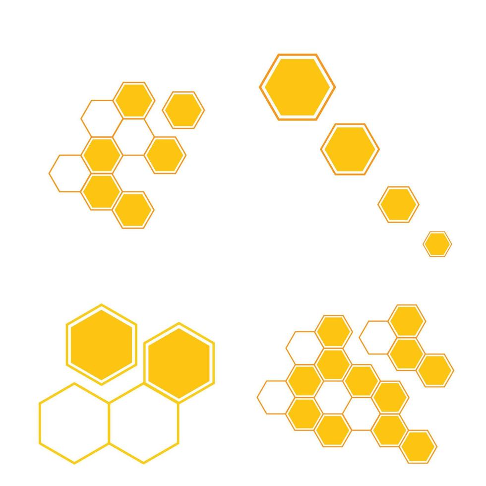 illustration du logo en nid d'abeille vecteur