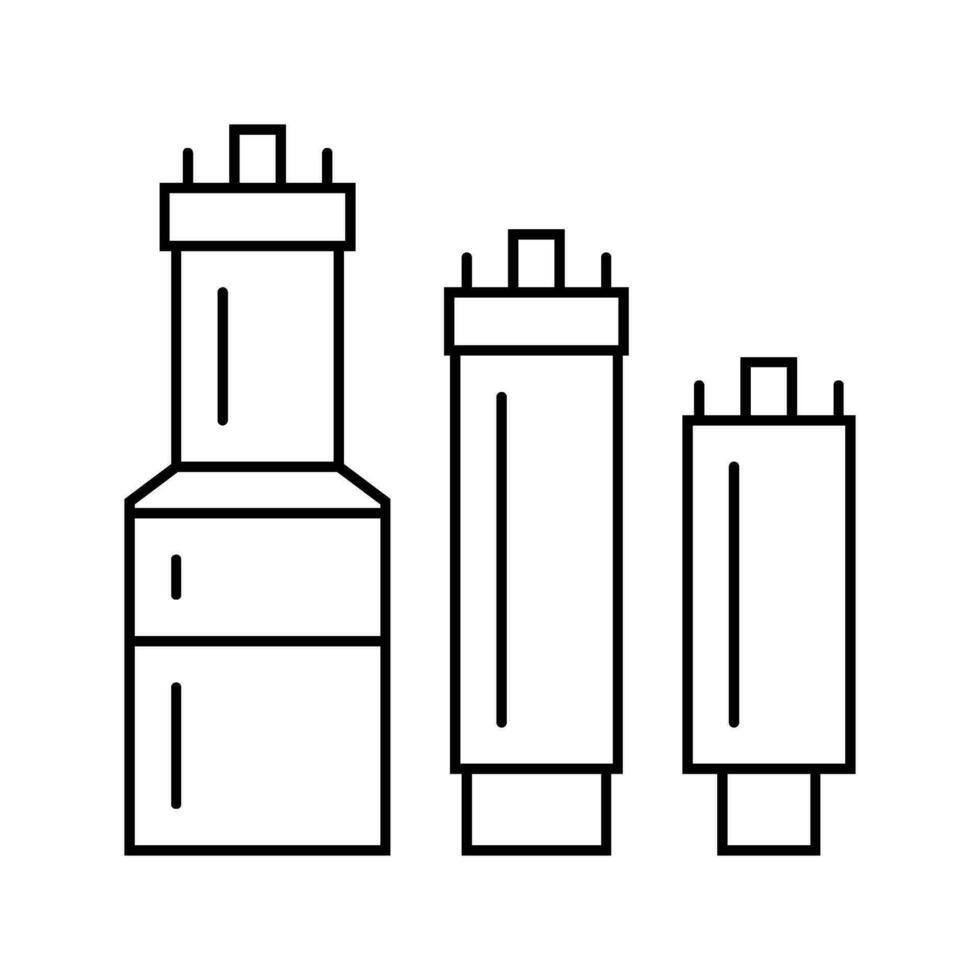 scintillation détecteur nucléaire énergie ligne icône vecteur illustration