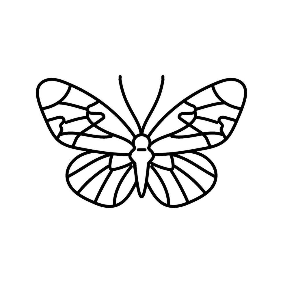 sapho longwing insecte ligne icône vecteur illustration