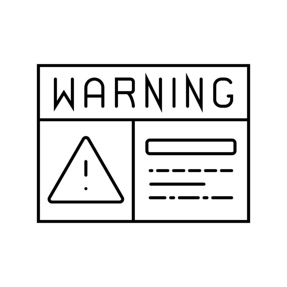 avertissement électricité ligne icône vecteur illustration