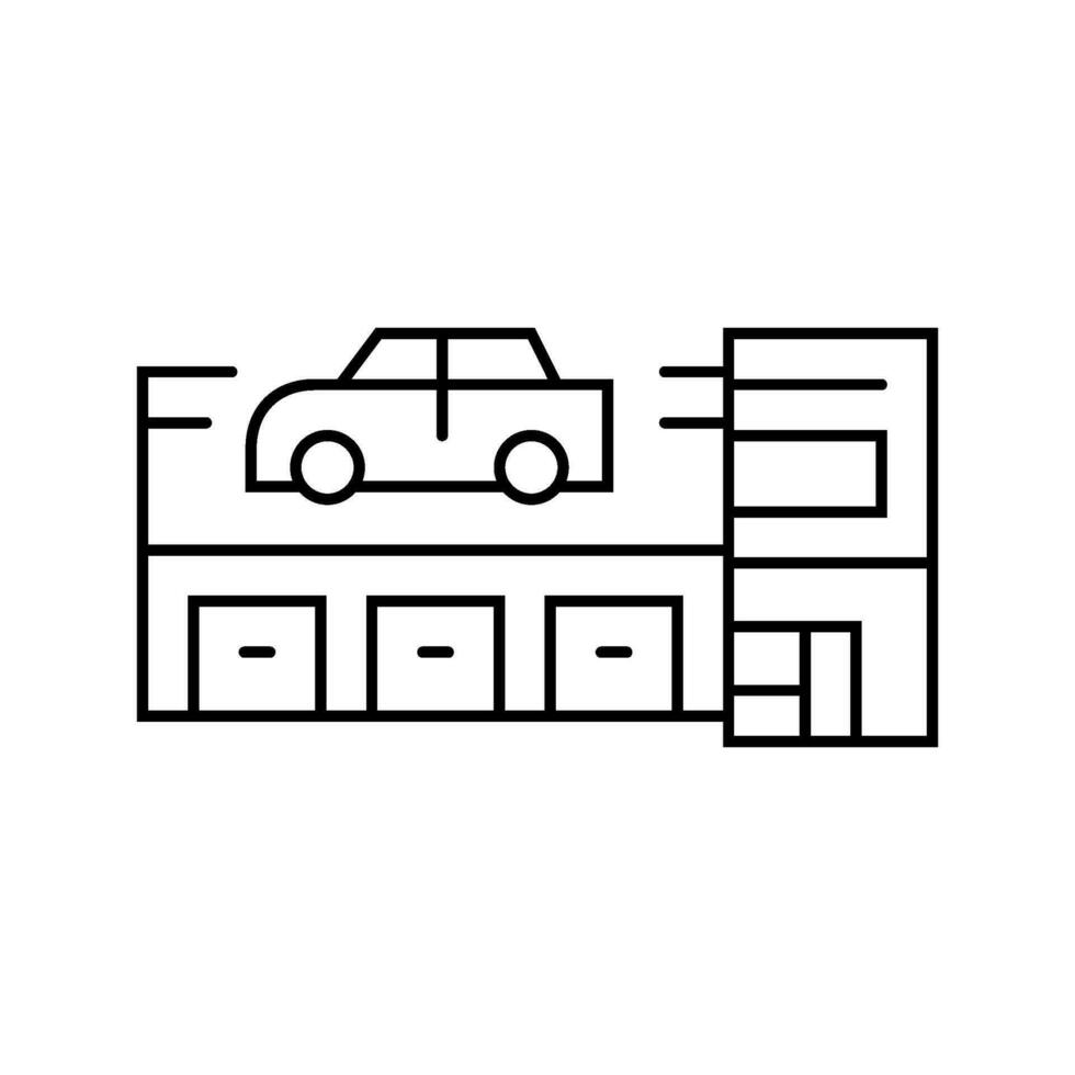 un service station boutique ligne icône vecteur illustration