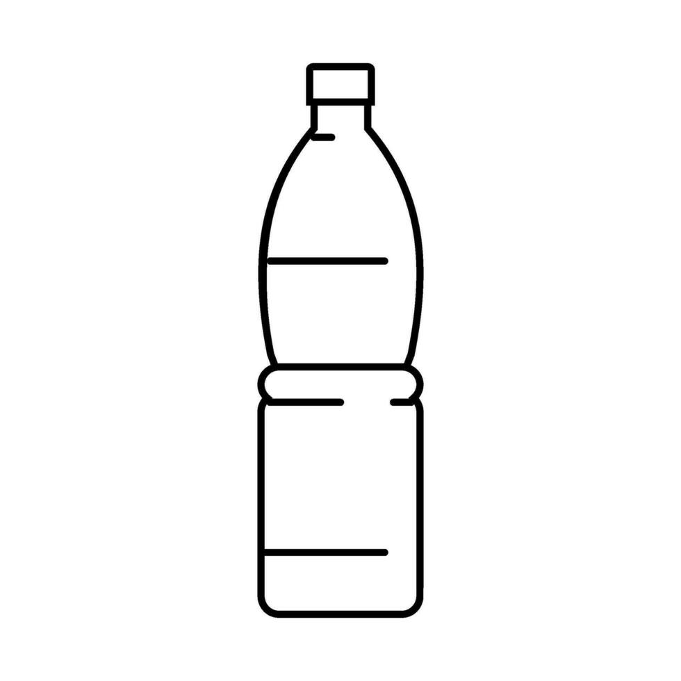 boisson l'eau Plastique bouteille ligne icône vecteur illustration