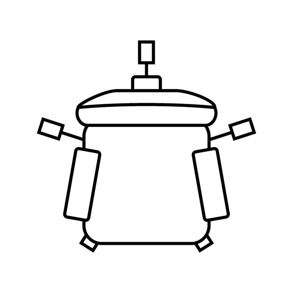 chaise Haut vue ligne icône vecteur illustration
