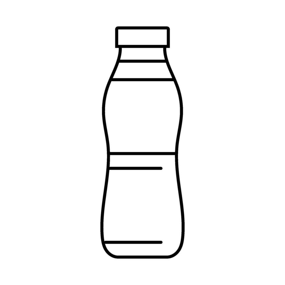 boisson jus Plastique bouteille ligne icône vecteur illustration