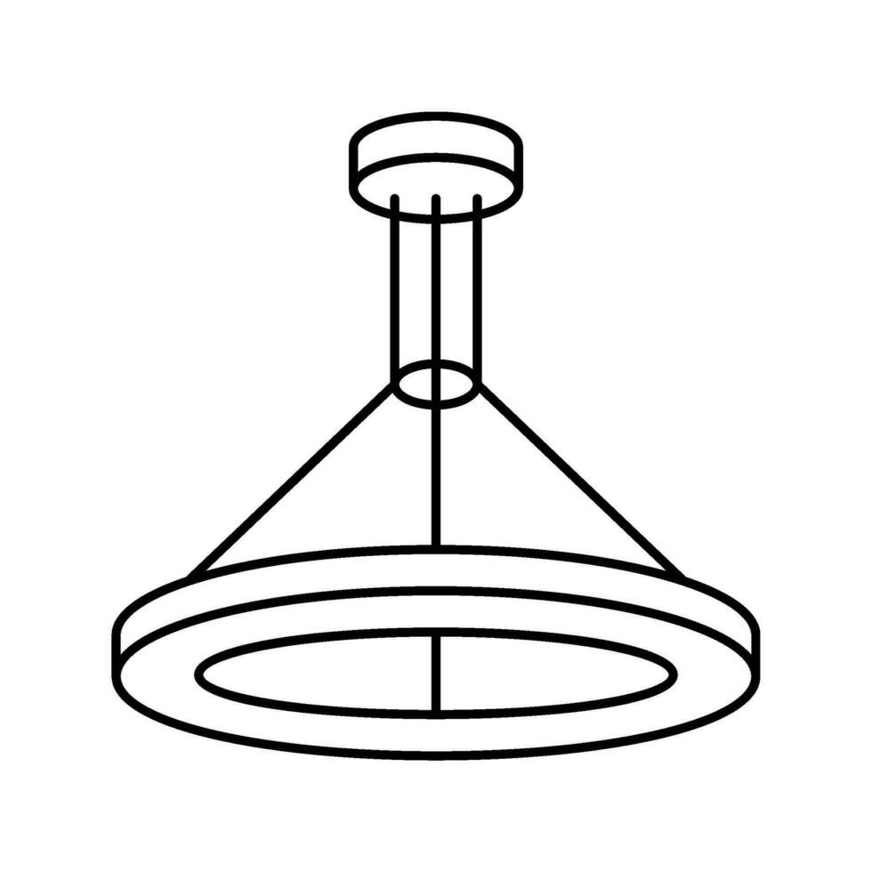 aérien éclairage vivant pièce ligne icône vecteur illustration