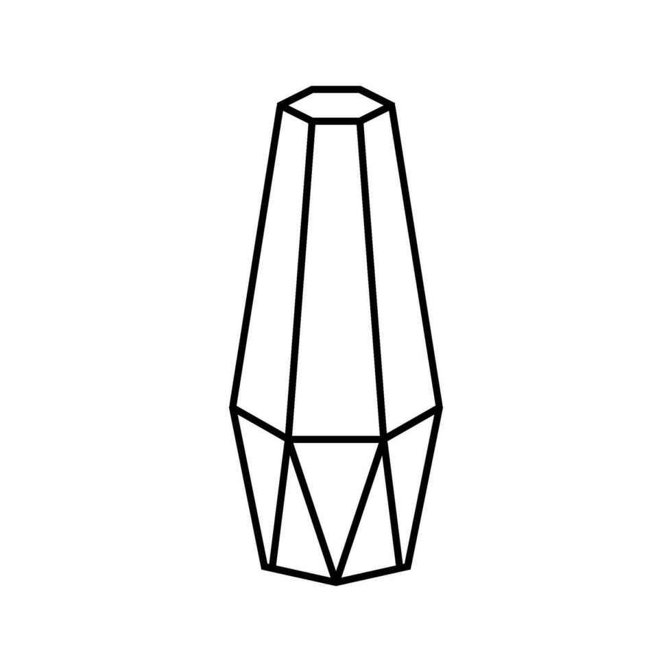 vase vivant pièce ligne icône vecteur illustration