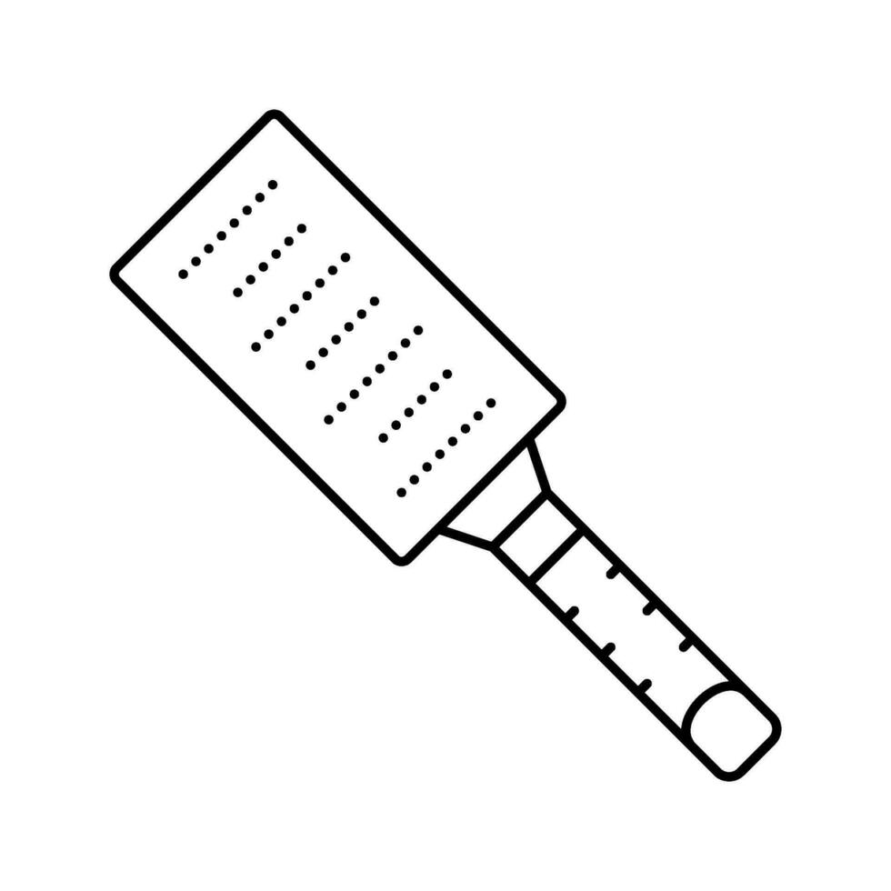 inoxydable acier microplan cuisine ustensiles de cuisine ligne icône vecteur illustration