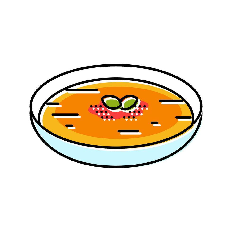 ezogéline soupe turc cuisine Couleur icône vecteur illustration