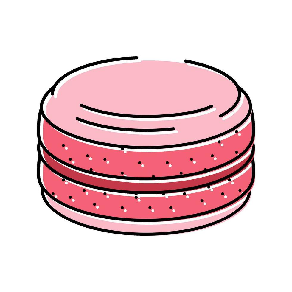 français macarons cuisine Couleur icône vecteur illustration