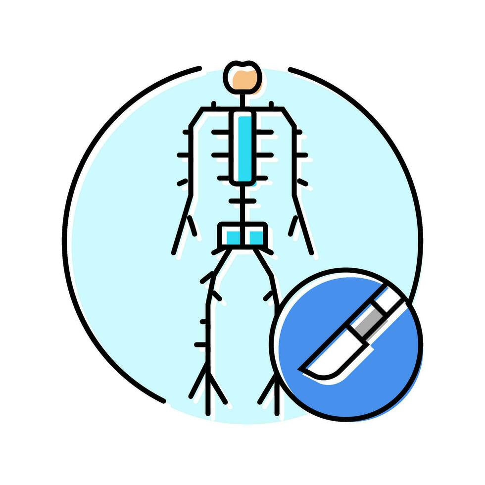 neurochirurgie Couleur icône vecteur illustration