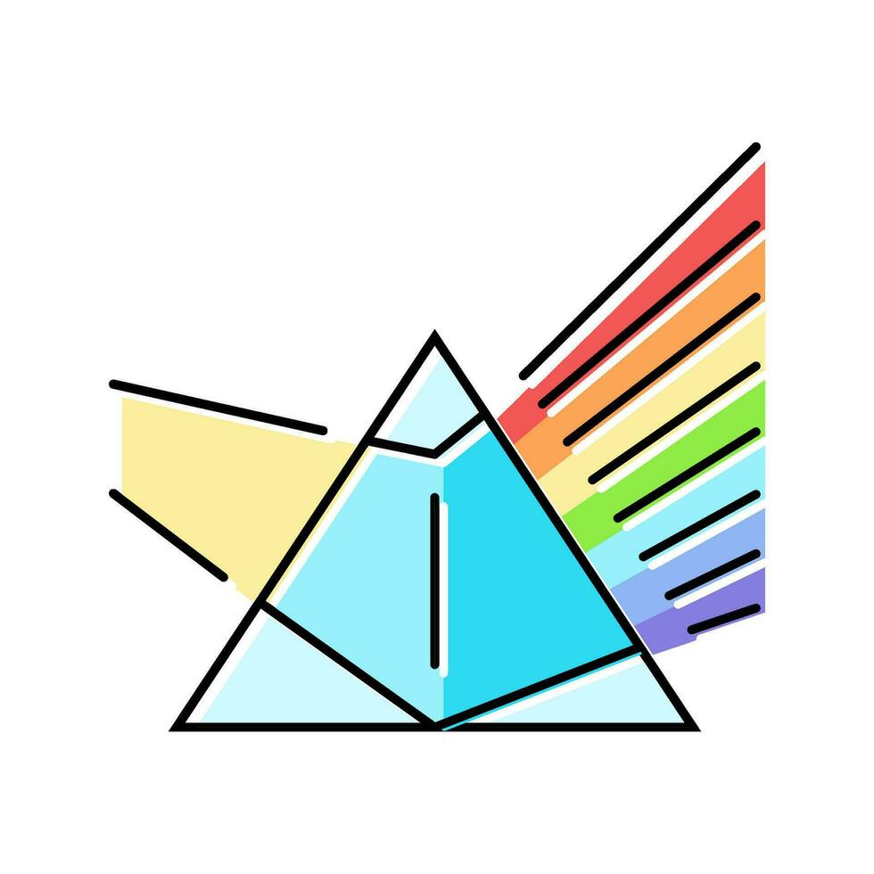 spectroscopie matériaux ingénierie Couleur icône vecteur illustration