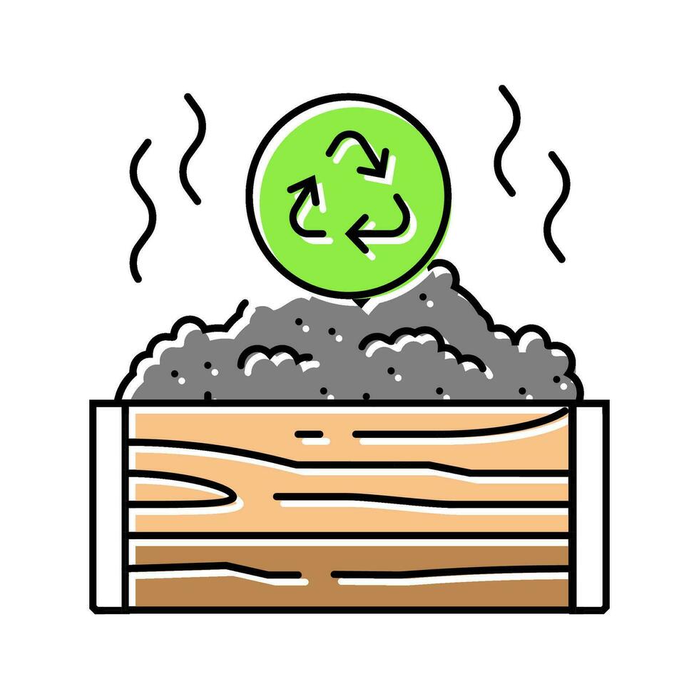 le compostage environnement Couleur icône vecteur illustration