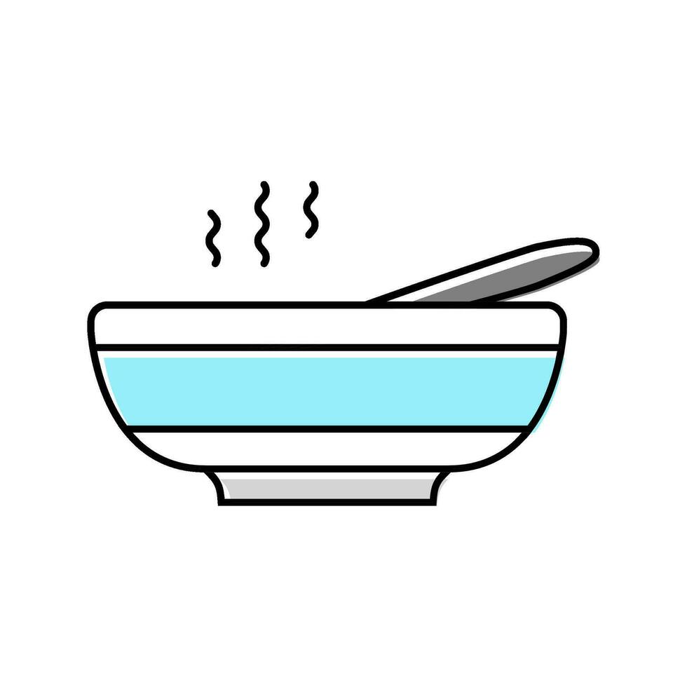 chaud soupe Couleur icône vecteur illustration
