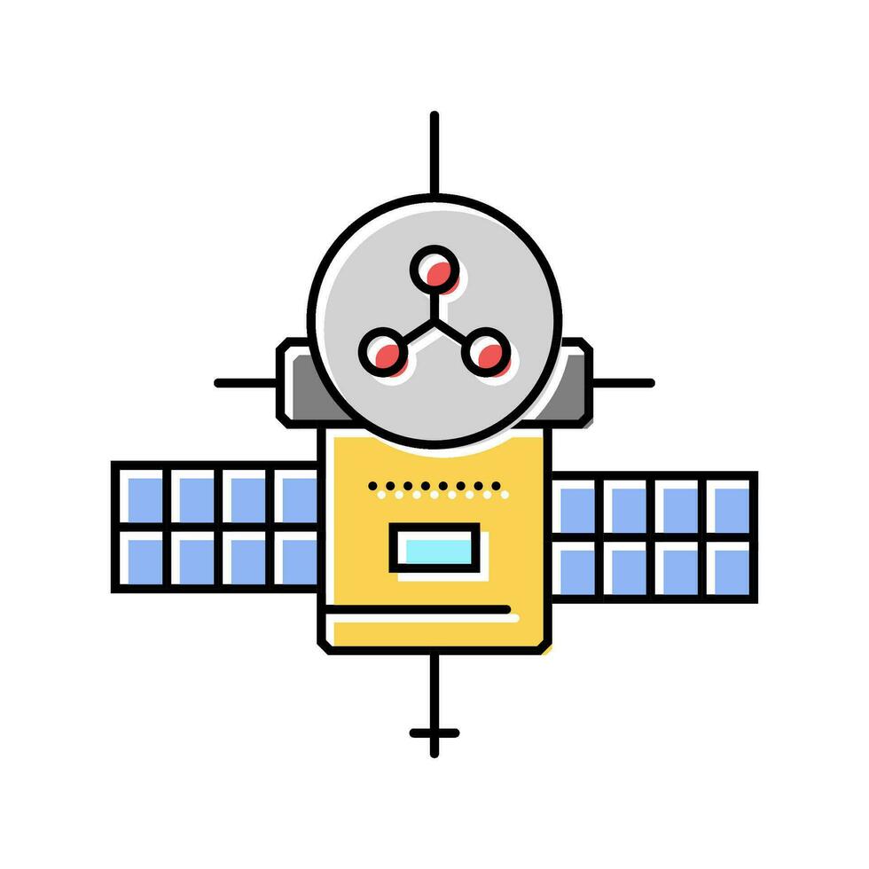 espace sonde aéronautique ingénieur Couleur icône vecteur illustration