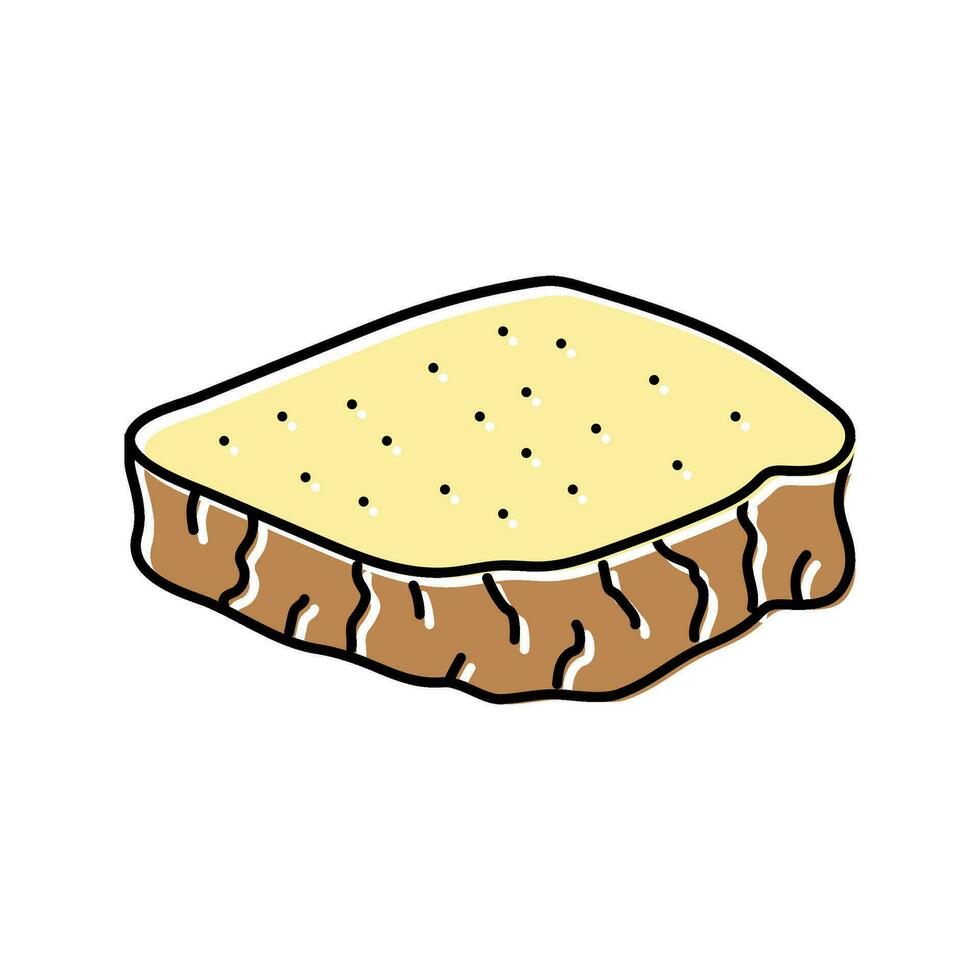 banane pain tranche nourriture casse-croûte Couleur icône vecteur illustration