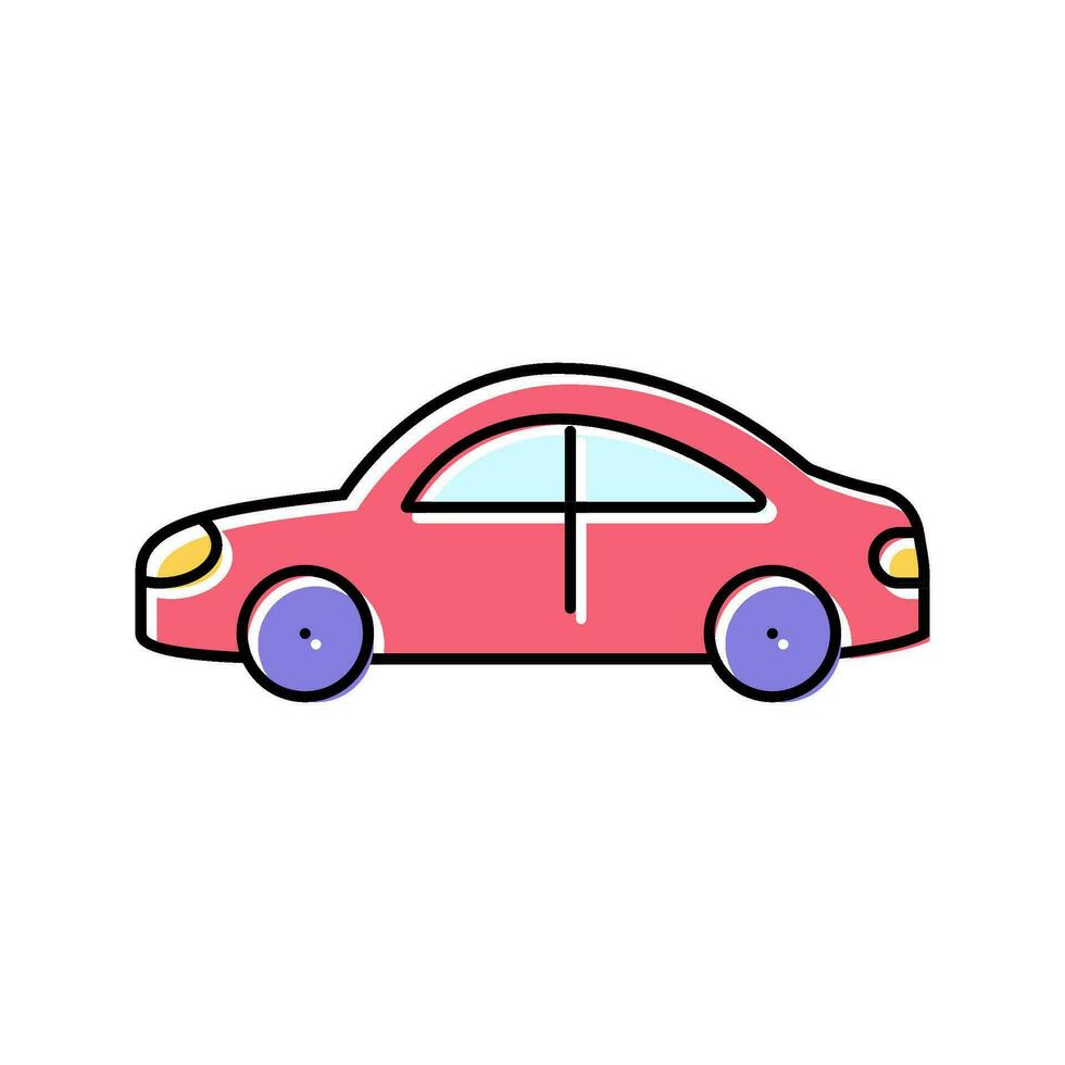 voiture jouet enfant bébé enfant Couleur icône vecteur illustration