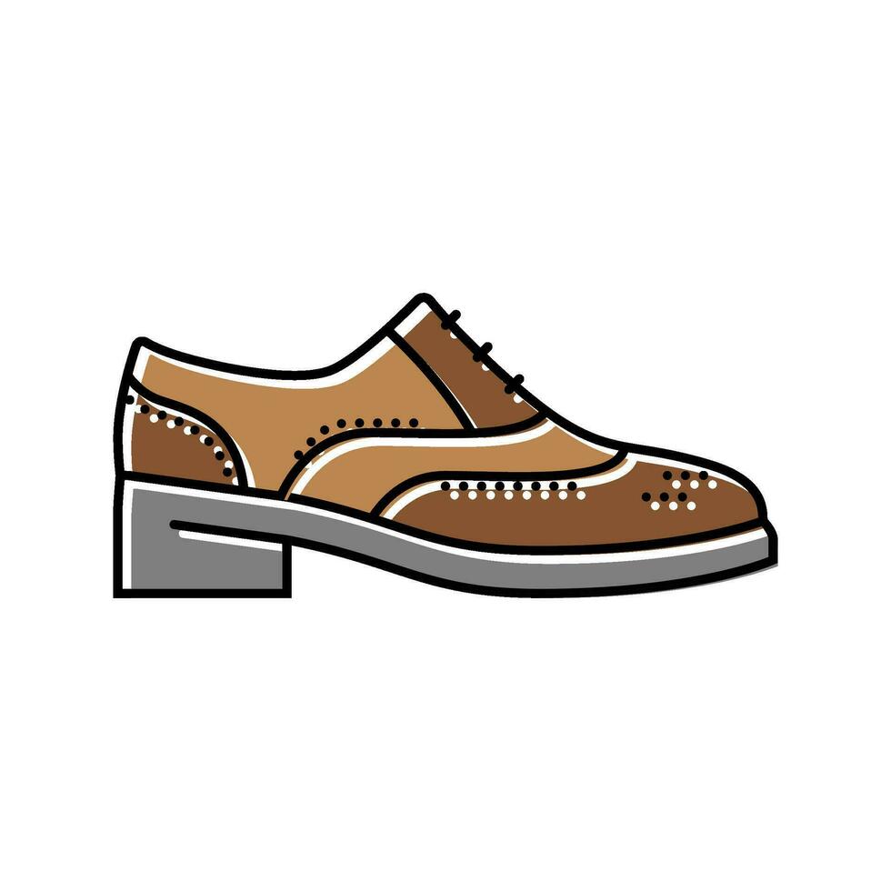 bout d'aile des chaussures branché rétro Couleur icône vecteur illustration