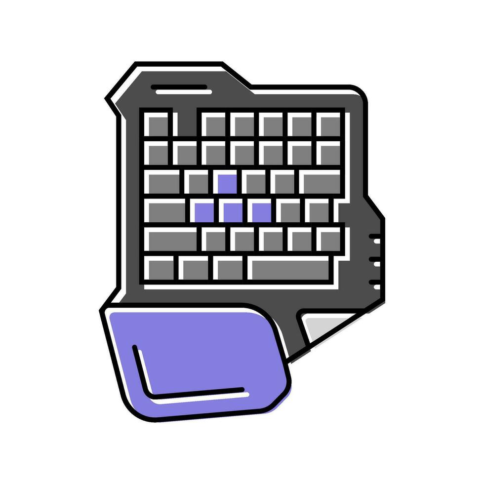 clavier jeu PC Couleur icône vecteur illustration