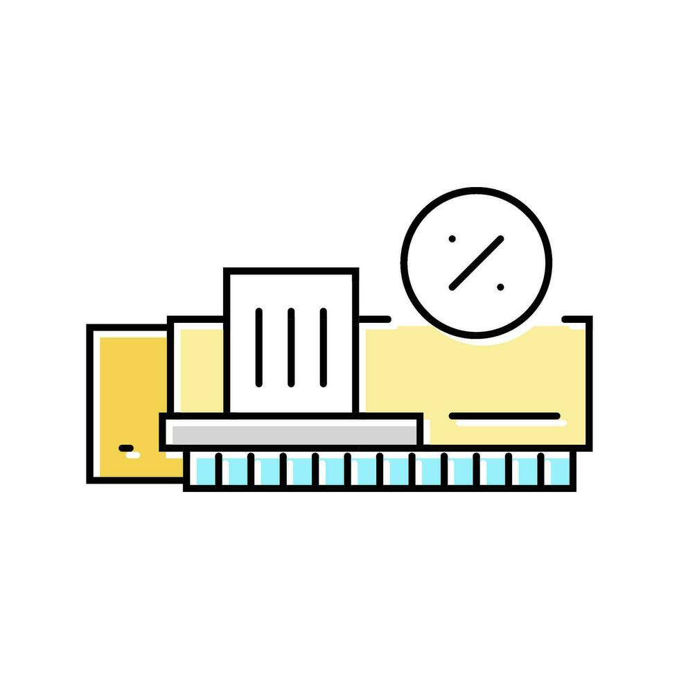 en espèces et porter Couleur icône vecteur illustration