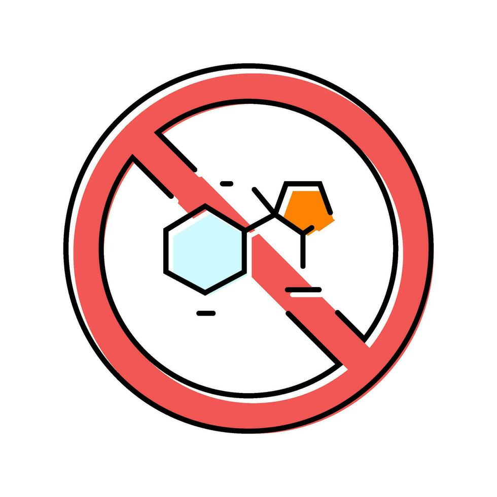 Arrêtez nicotine Couleur icône vecteur illustration