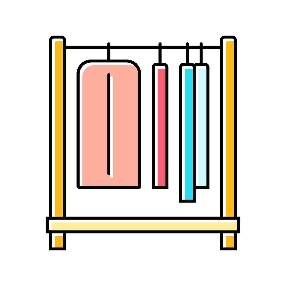 vêtement grille enfant chambre Couleur icône vecteur illustration