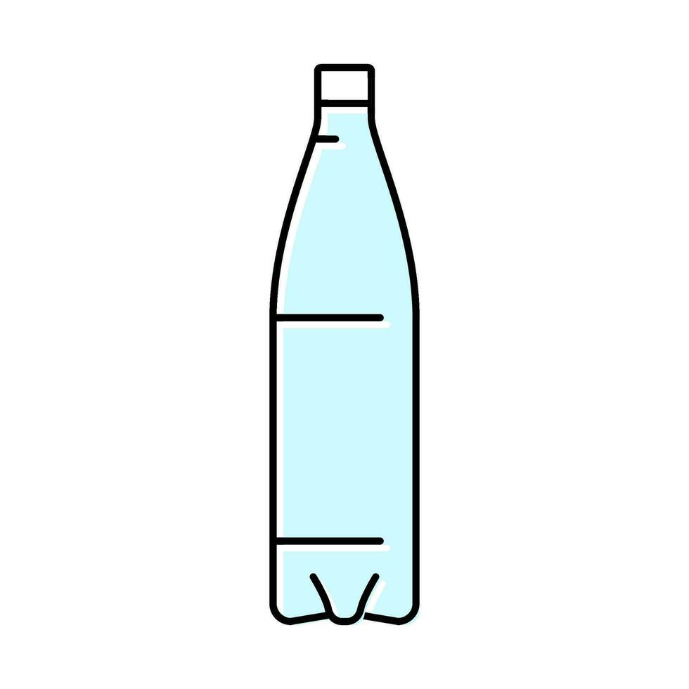 récipient l'eau Plastique bouteille Couleur icône vecteur illustration