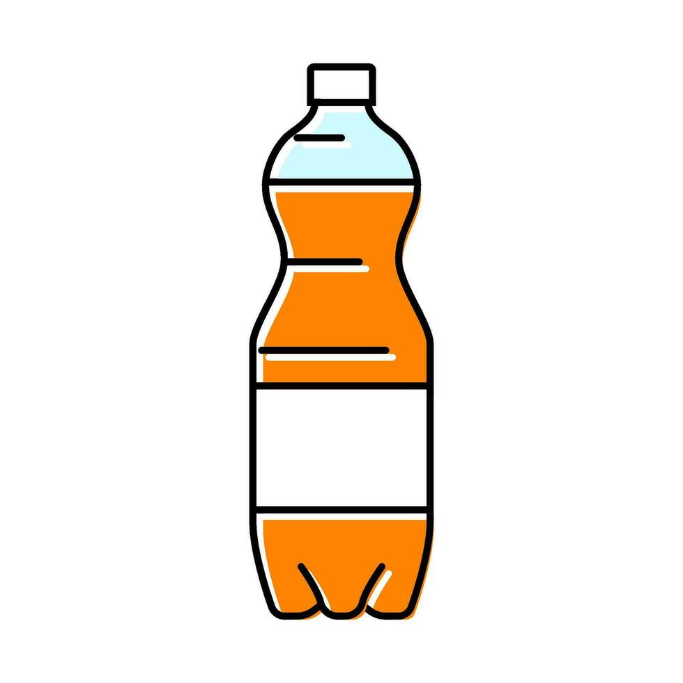 boisson un soda Plastique bouteille Couleur icône vecteur illustration
