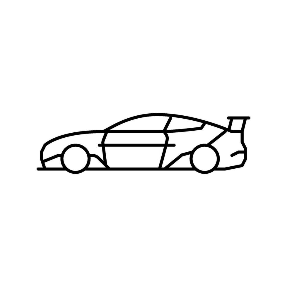moderne courses voiture véhicule la vitesse ligne icône vecteur illustration