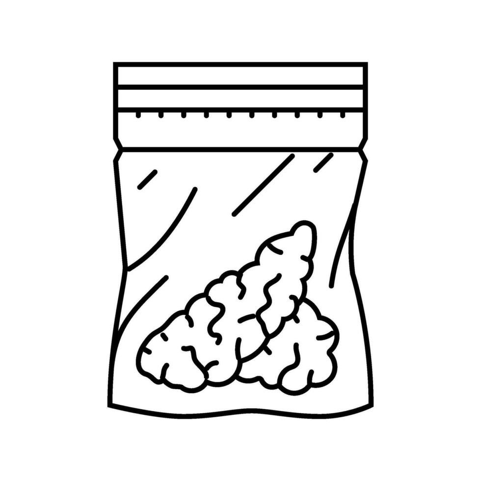 narcotique cannabis ligne icône vecteur illustration