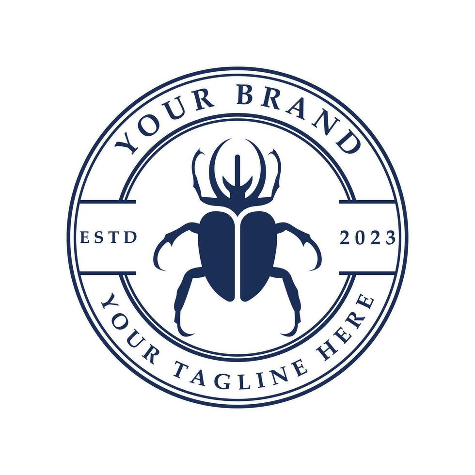 scarabée logo vecteur icône illustration conception