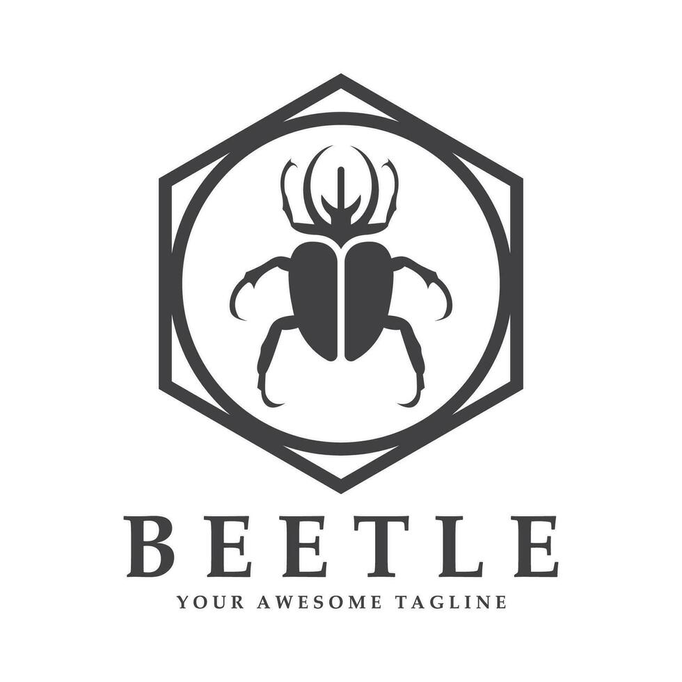 scarabée logo vecteur icône illustration conception