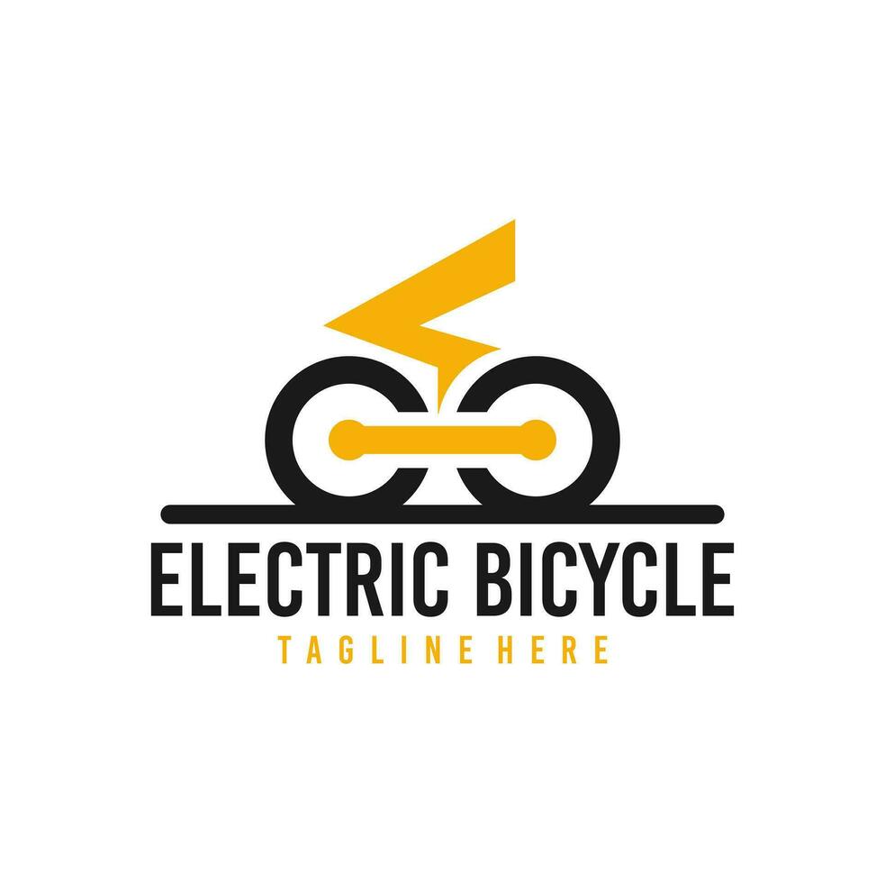 électrique vélo logo concept icône vecteur. Facile conception moderne électrique bicyclette tecnologie vecteur. vecteur