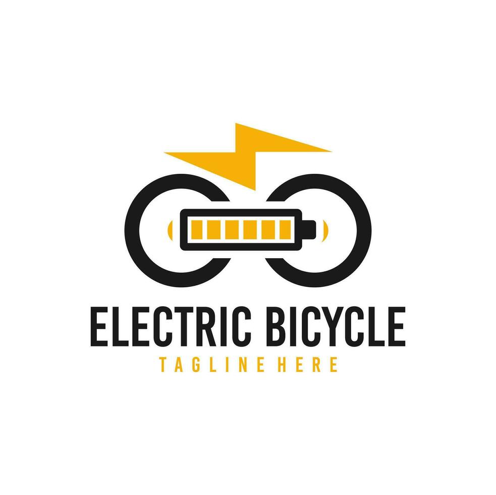 électrique vélo logo concept icône vecteur. Facile conception moderne électrique bicyclette tecnologie vecteur. vecteur