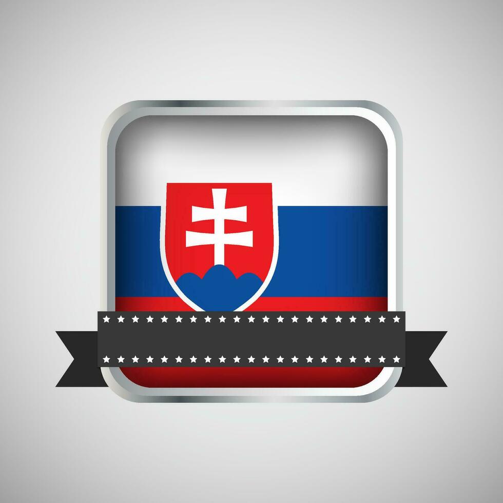 vecteur rond bannière avec la slovaquie drapeau
