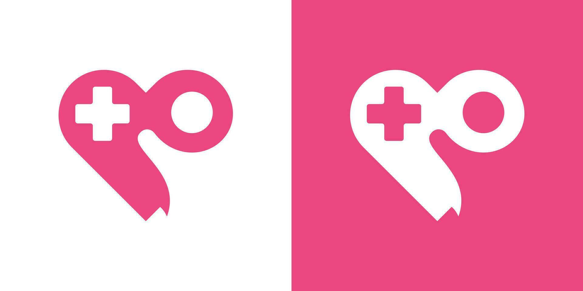 logo conception combiner le forme de l'amour avec humains, santé logo, se soucier logo. vecteur