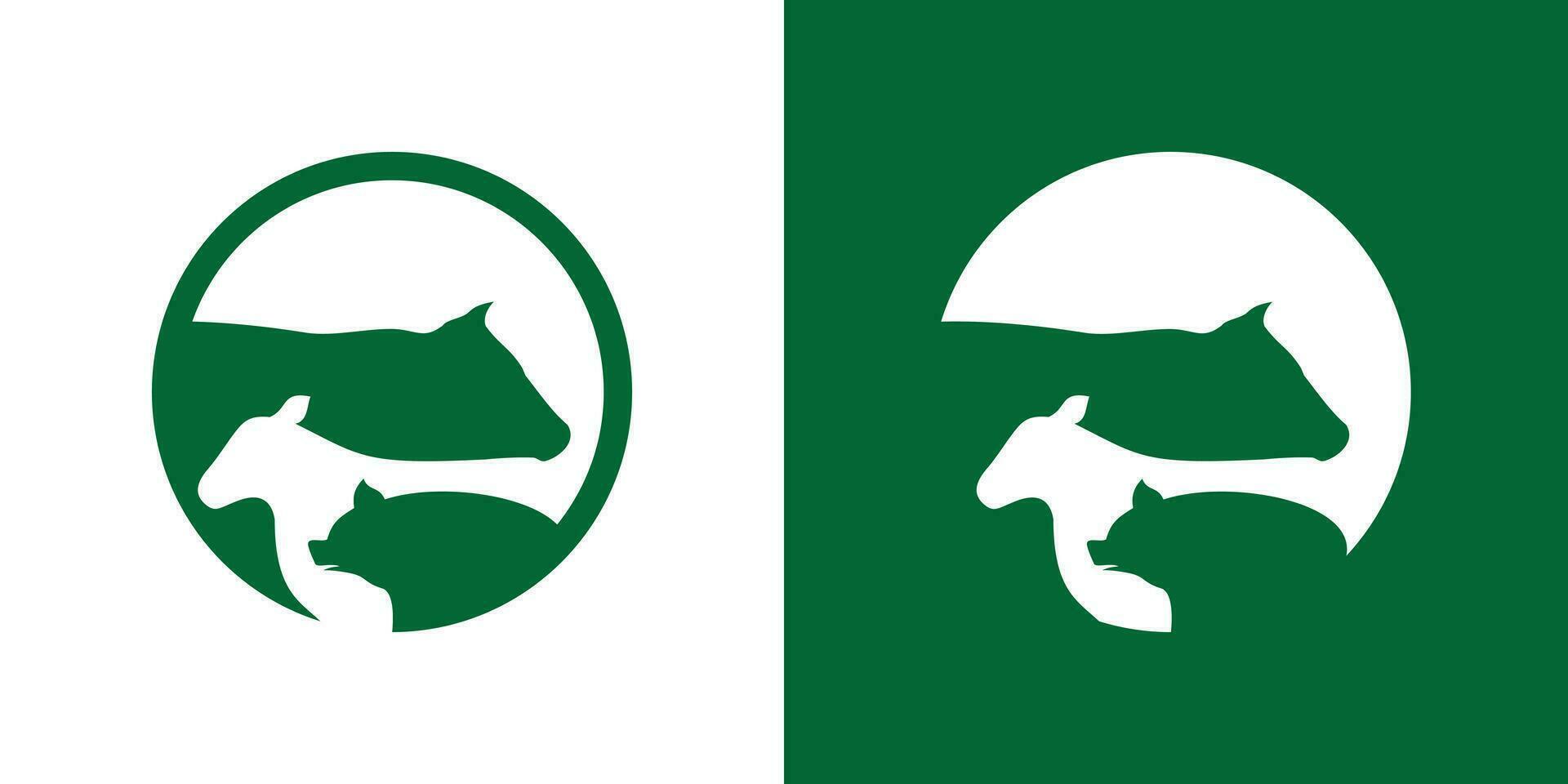 logo conception ferme icône élément dans cercle vecteur inspiration