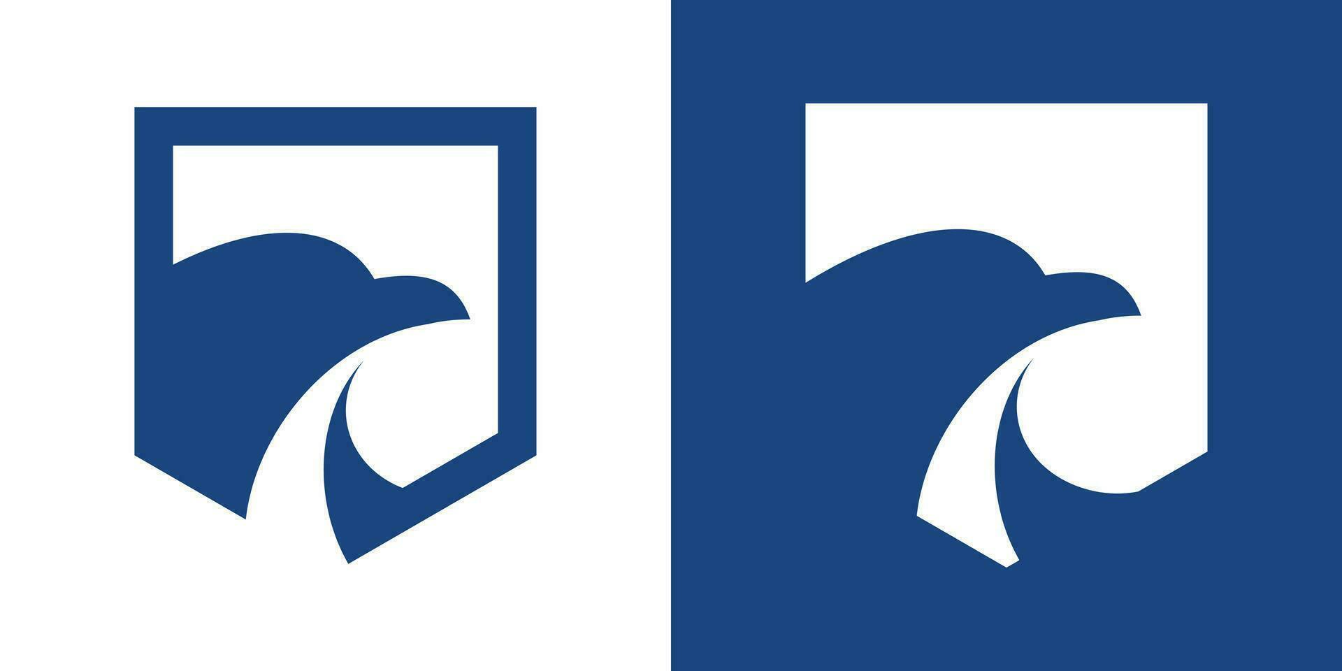 logo conception bouclier et Aigle logo conception icône vecteur illustration