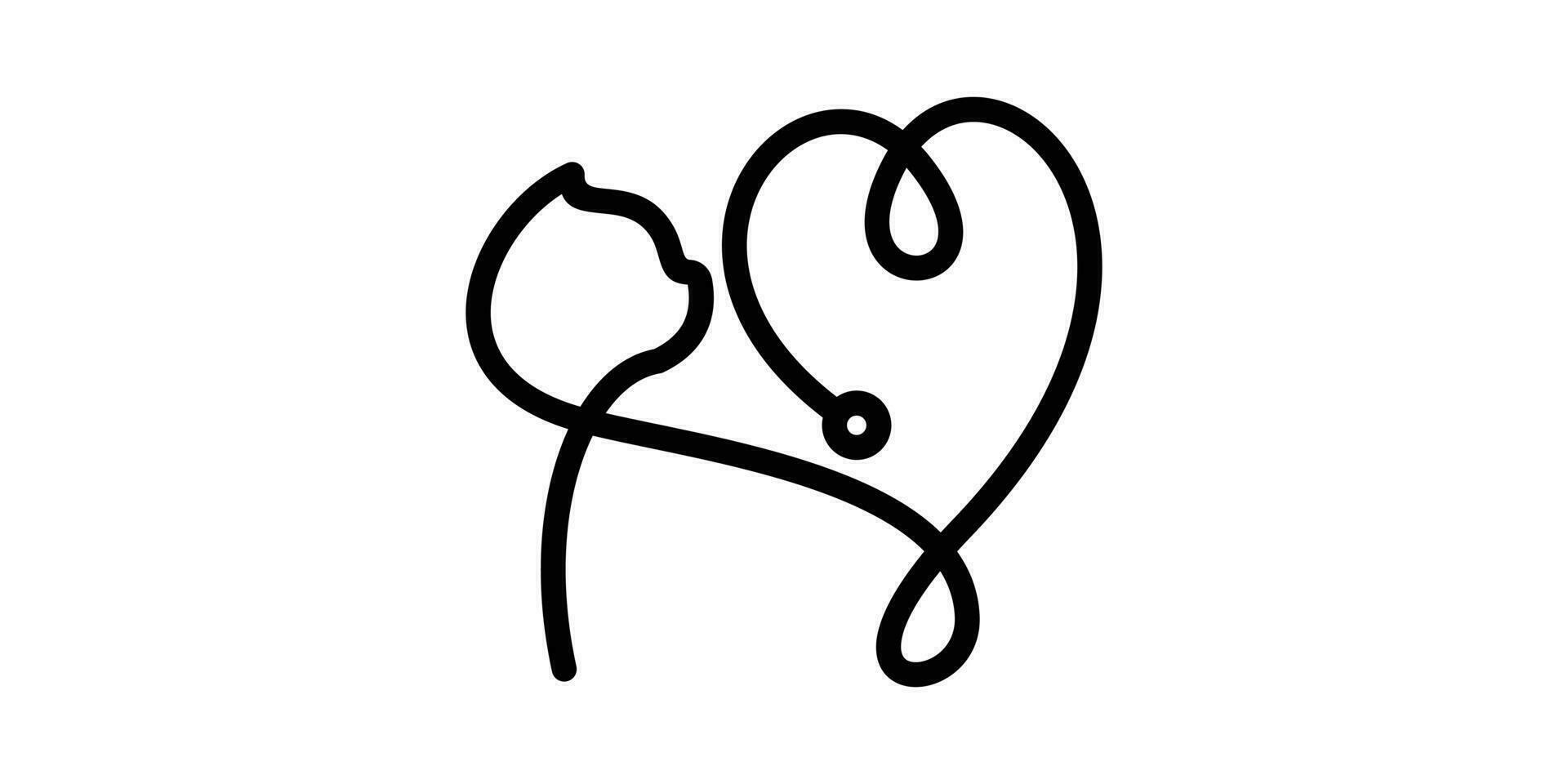 logo conception animal animal de compagnie se soucier , chat et l'amour icône ligne vecteur illustration