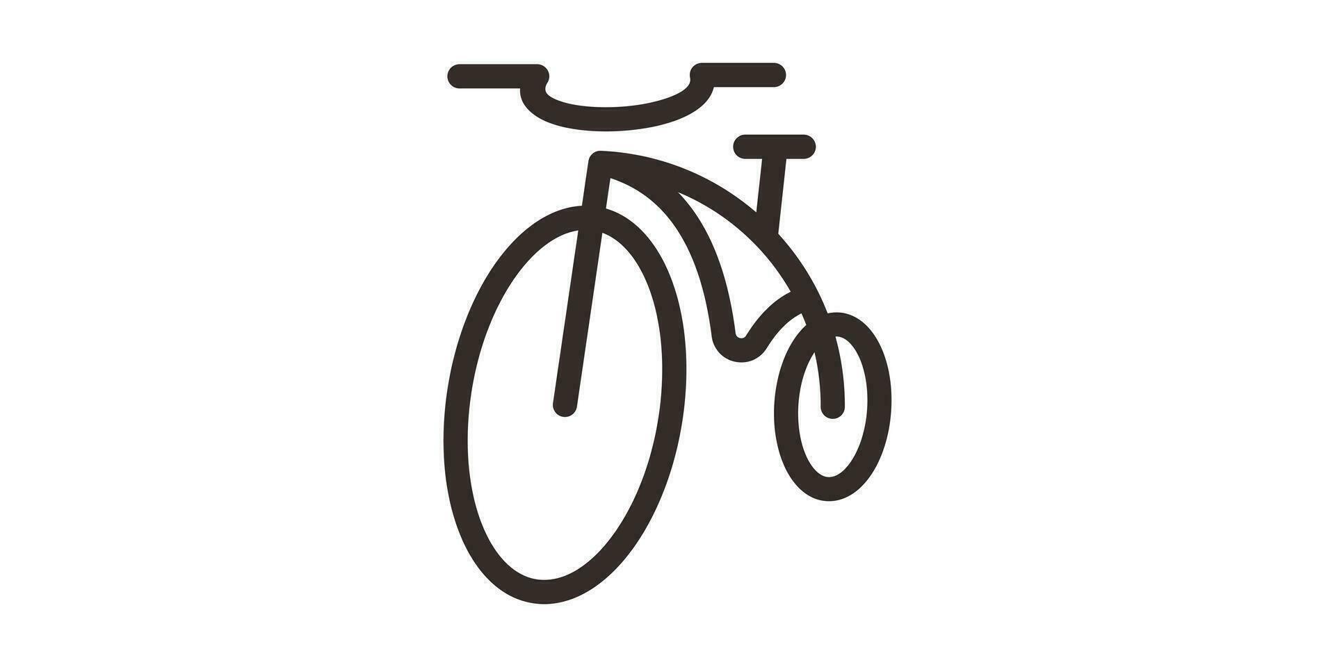 logo conception minimaliste ligne vélo icône vecteur illustration