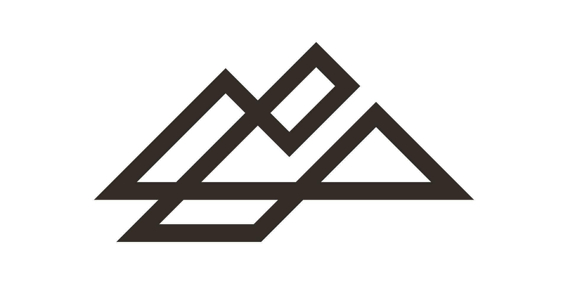 logo conception abstrait Montagne icône vecteur illustration