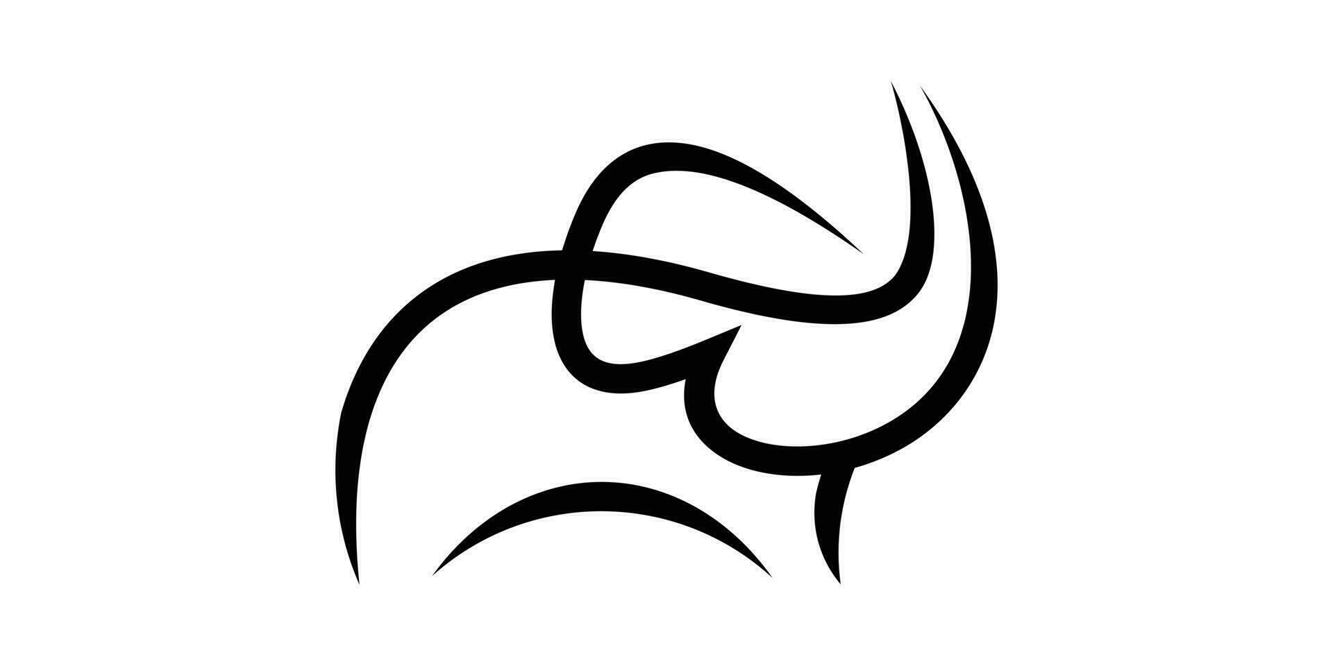 logo conception abstrait l'éléphant icône vecteur inspiration