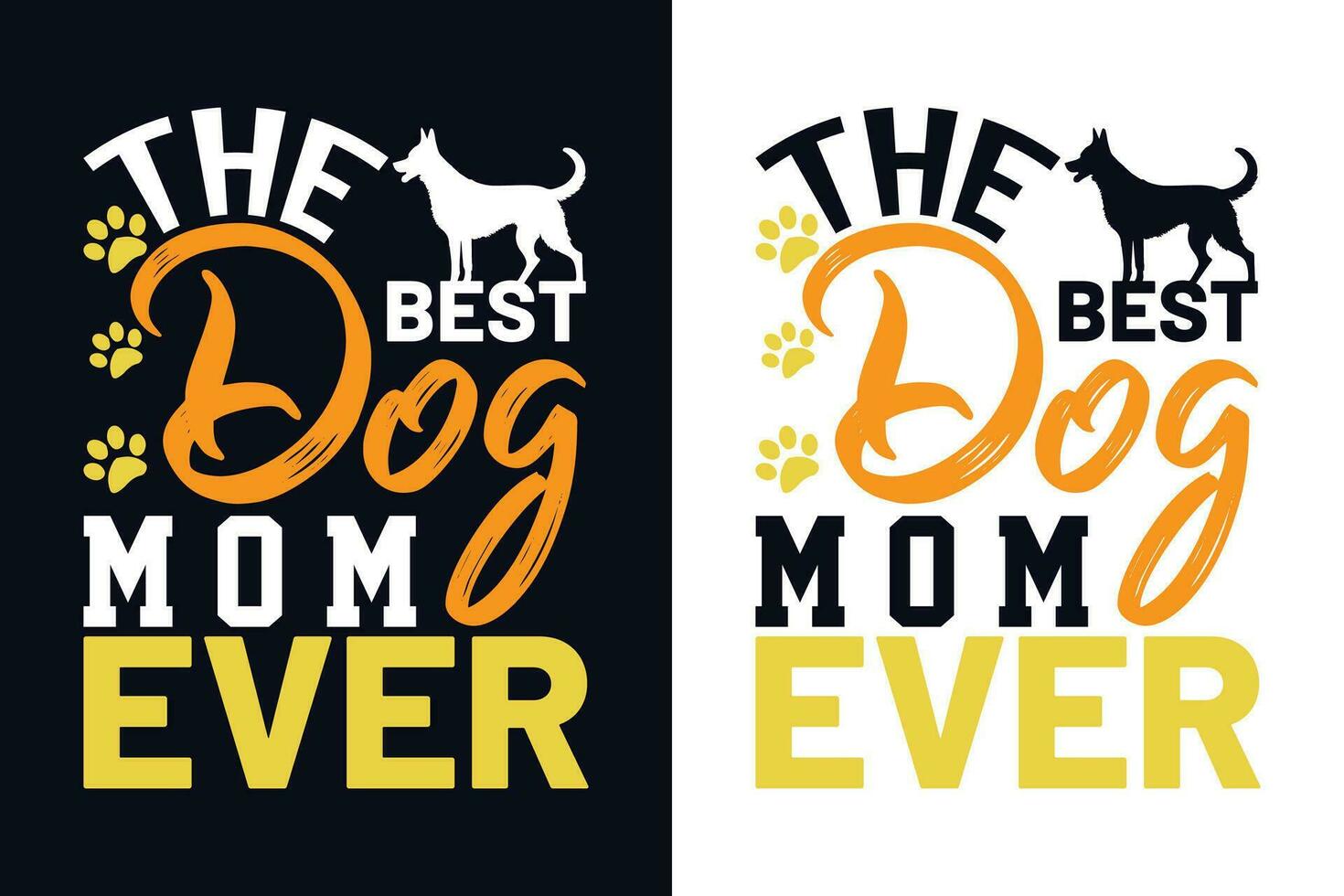 le meilleur chien maman déjà typographie T-shirt vecteur