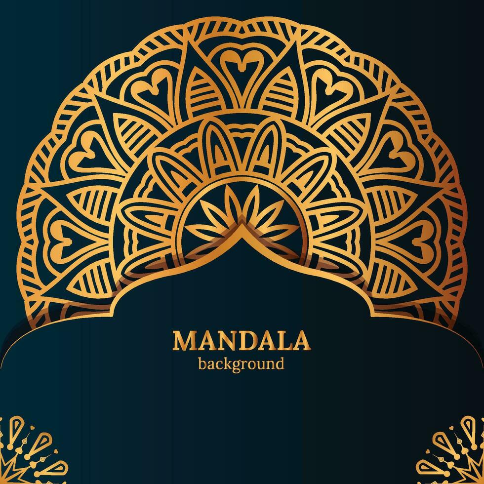 modèle de fond de conception de mandala ornemental de luxe vecteur