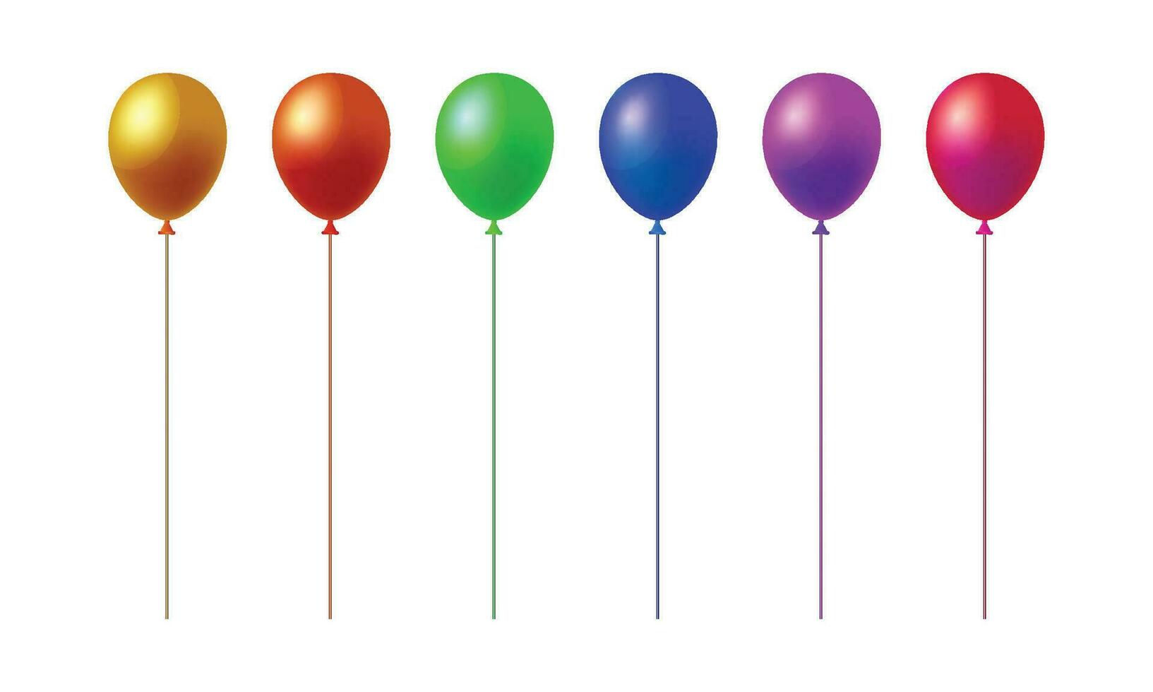 vecteur différent coloré réaliste des ballons sur blanc